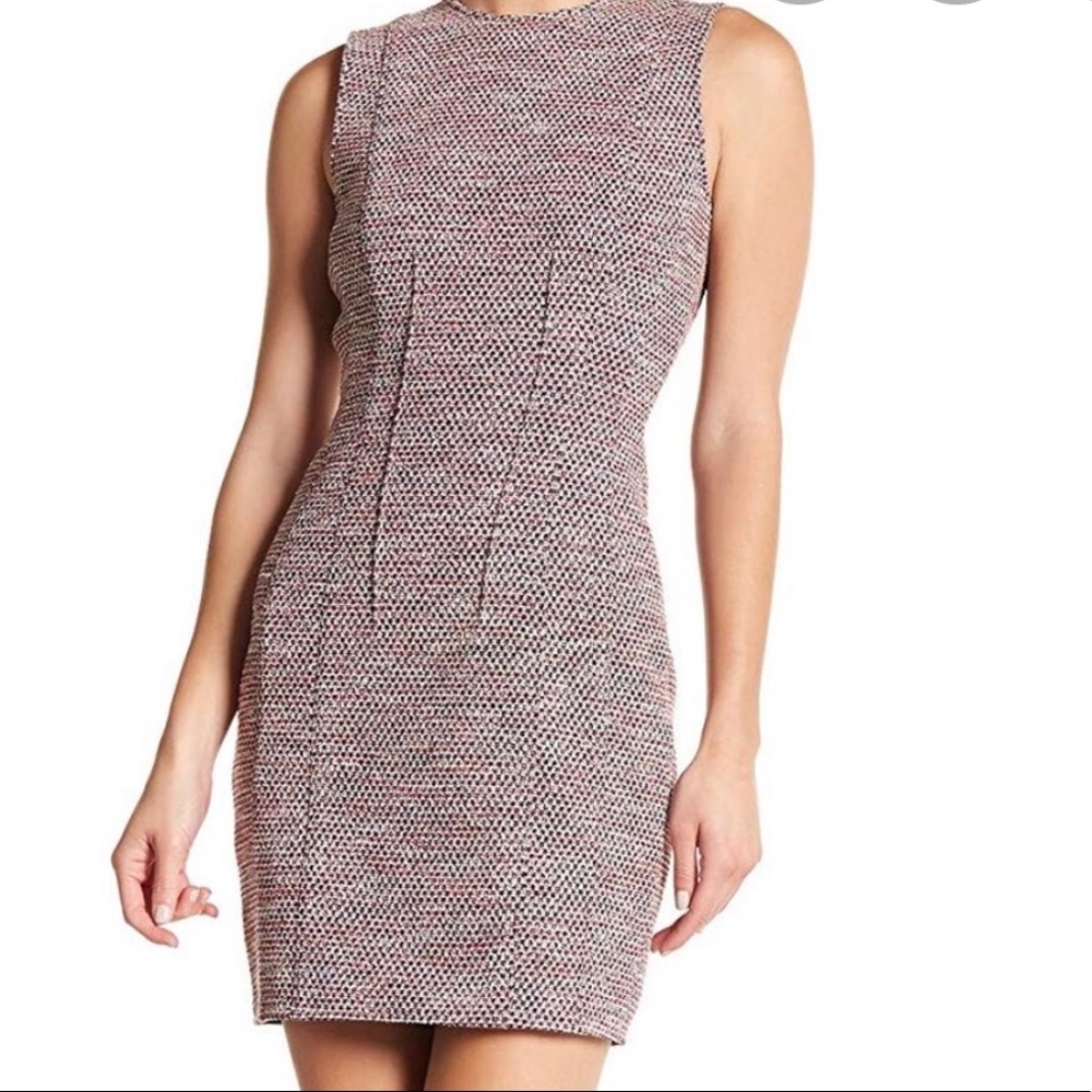 Women's Pink Hourglass Tweed Dress